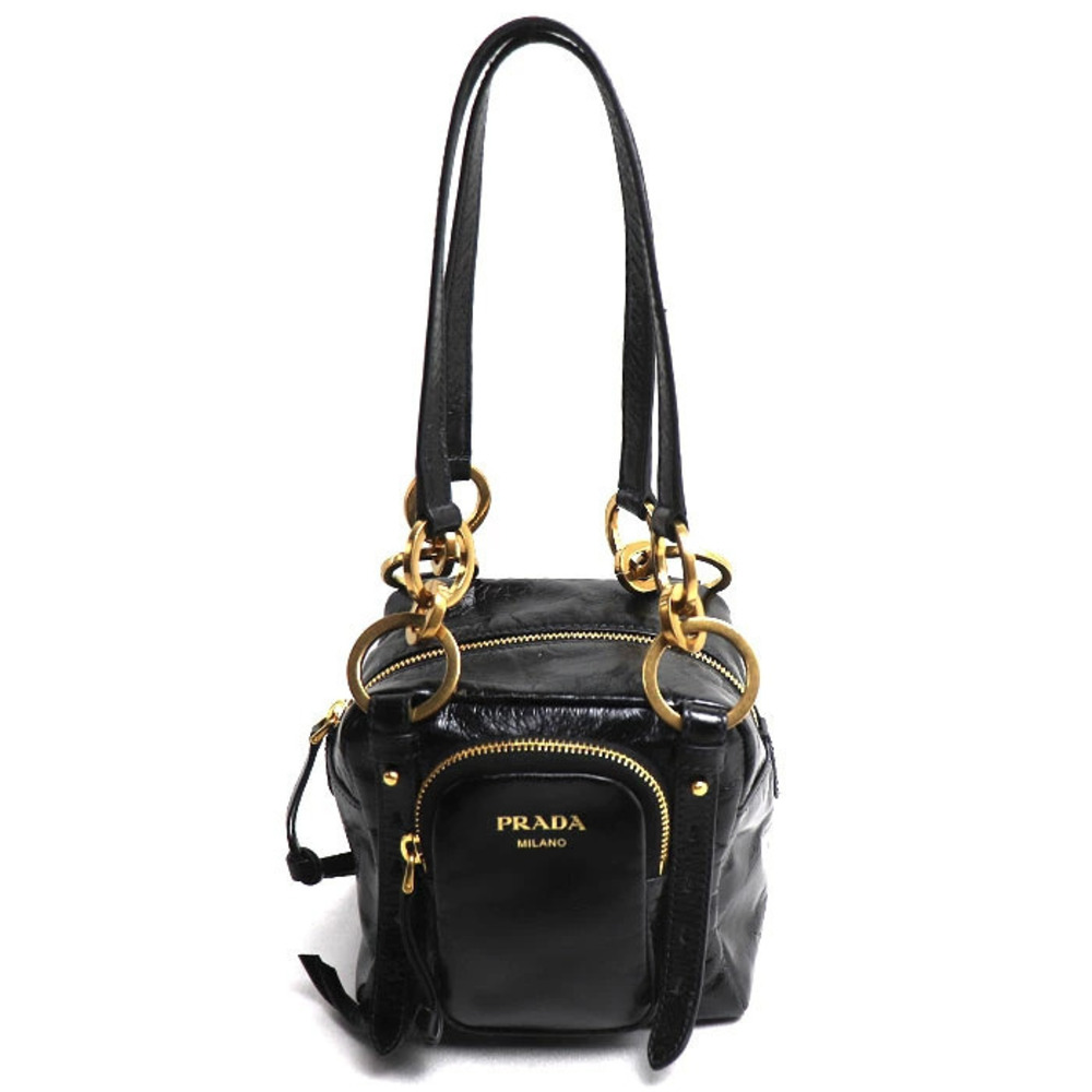 Prada Dangle 2Way Shoulder Bag Black